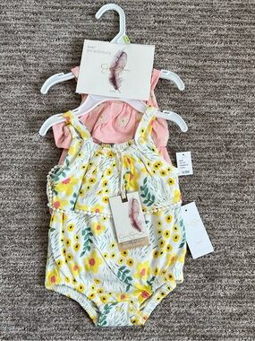 NWT Jessica Simpson Baby Summer Bodysuits 2 Pack